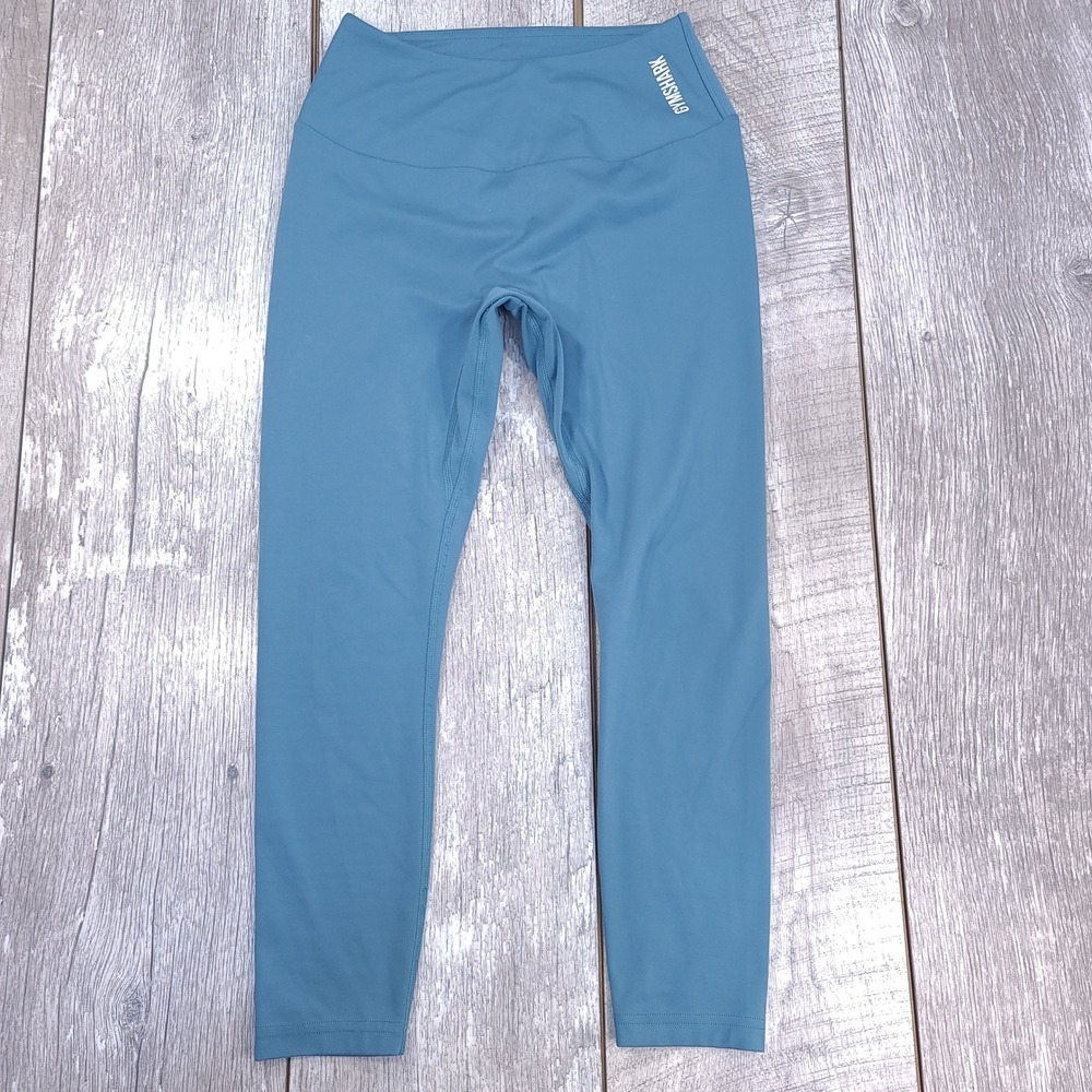 Gymshark Leggings Women Small Blue High Waisted Training Tights Athleisure
